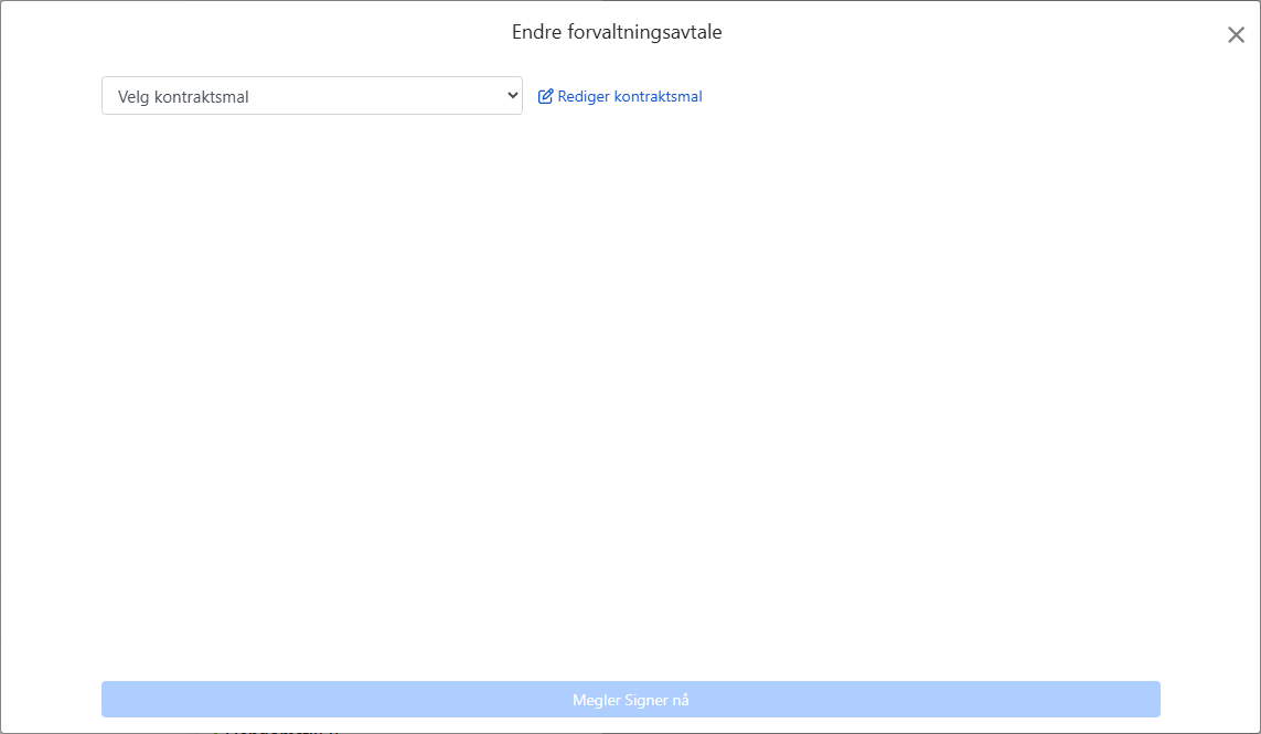 Velg forvaltningskontraktsmal