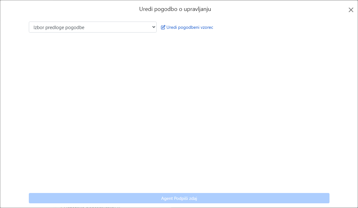 Izberi vzorec upravljalske pogodbe