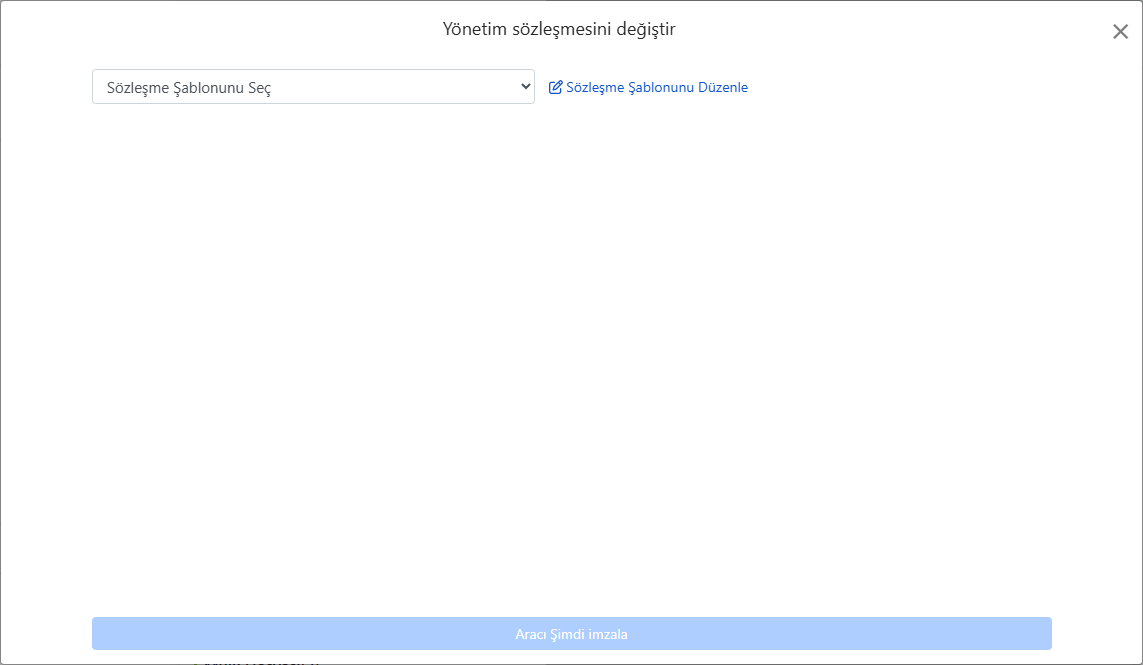 Yönetim sözleşmesi şablonunu seçin