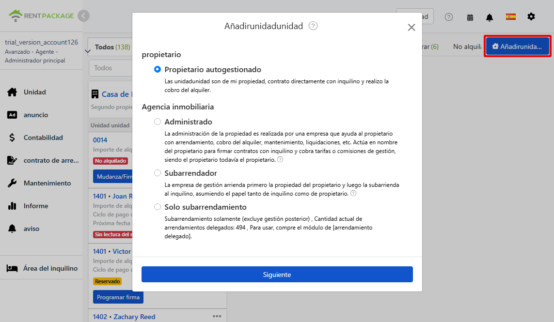 Cuatro roles al añadir propiedades