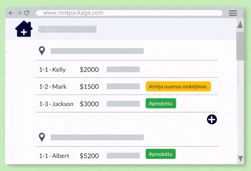 Greitai sužinokite kambarių, sutarčių ir sąskaitų būklę