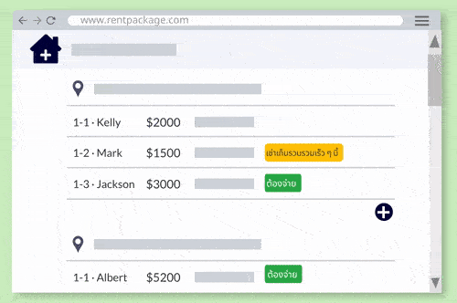 เข้าใจสถานะห้องพัก สัญญา และบัญชีอย่างรวดเร็ว
