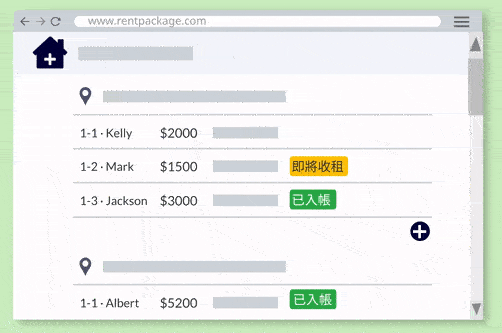 快速掌握每個房間、合約、帳務的狀態