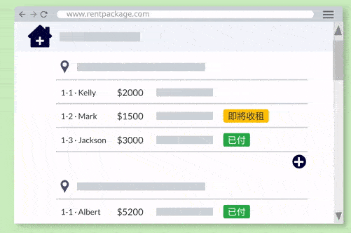 快速掌握每個房間、合約、帳務的狀態